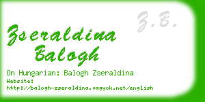 zseraldina balogh business card